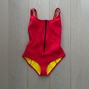 Lisa Marie Red Kids Swimwear. Size 2. NEW  the jasmine maillot in red neoprene